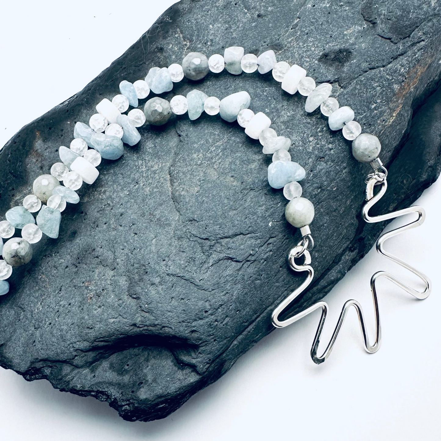 Urban Beachcomber Collection - Necklace with Sterling Centrepiece.