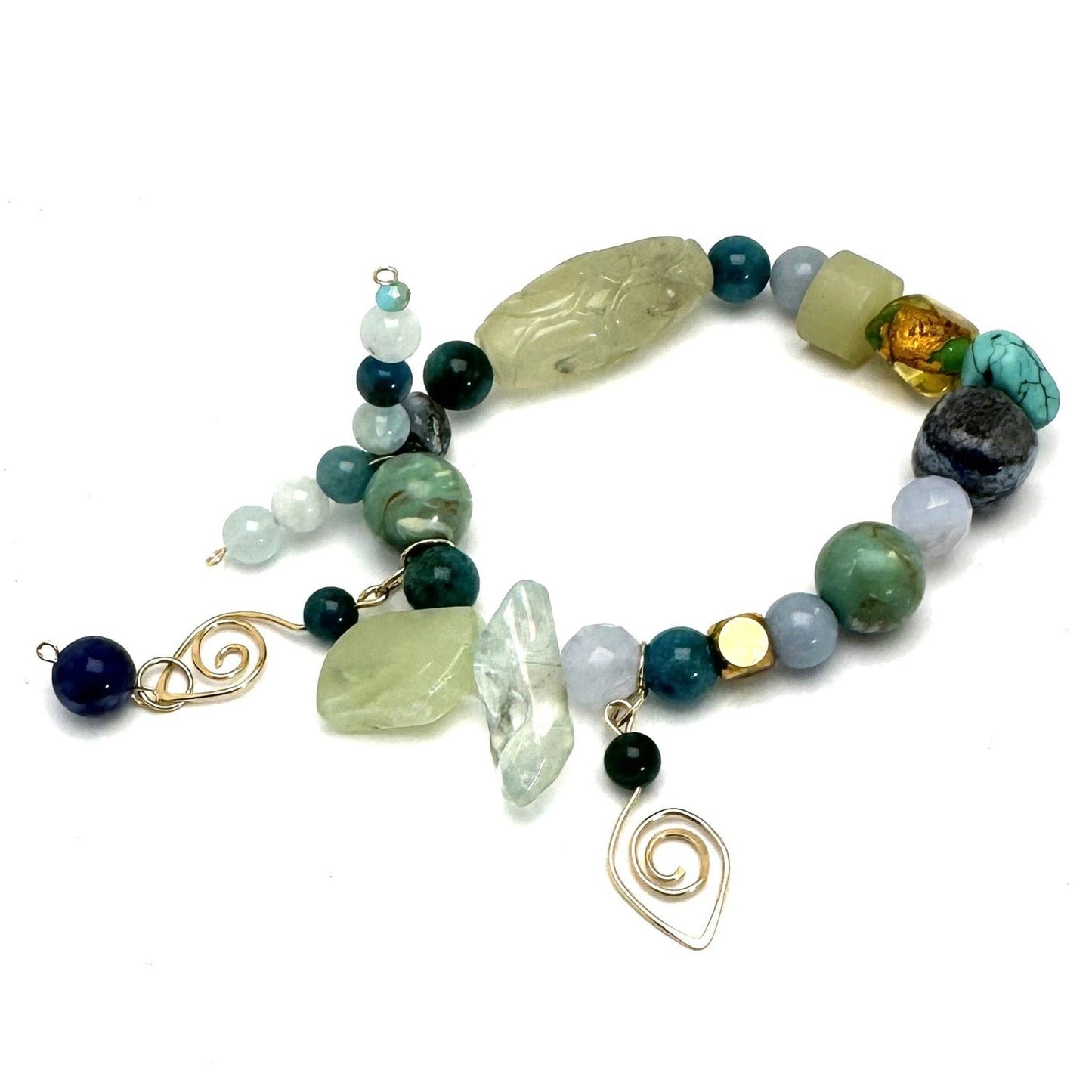 Urban Beachcomber Collection - Boho Chic Bracelet with Mixed Stones