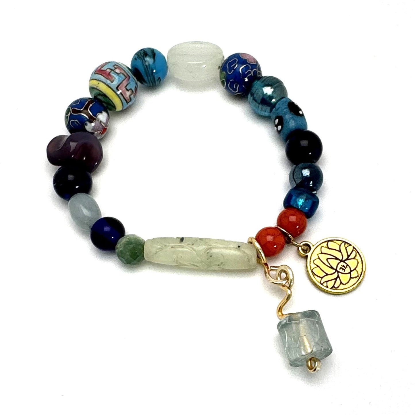Urban Beachcomber Collection - Boho Chic Bracelet with Mixed Stones