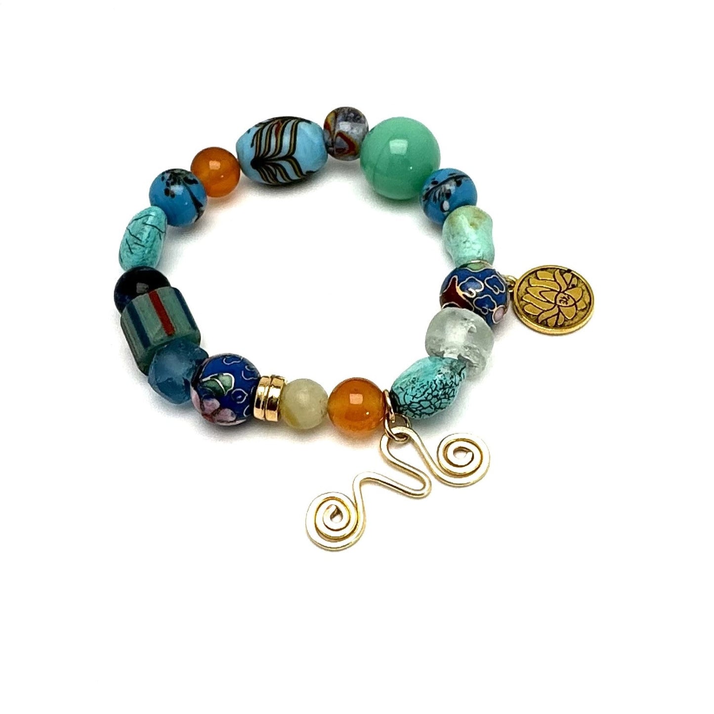 Urban Beachcomber Collection - Boho Chic Bracelet with Mixed Stones