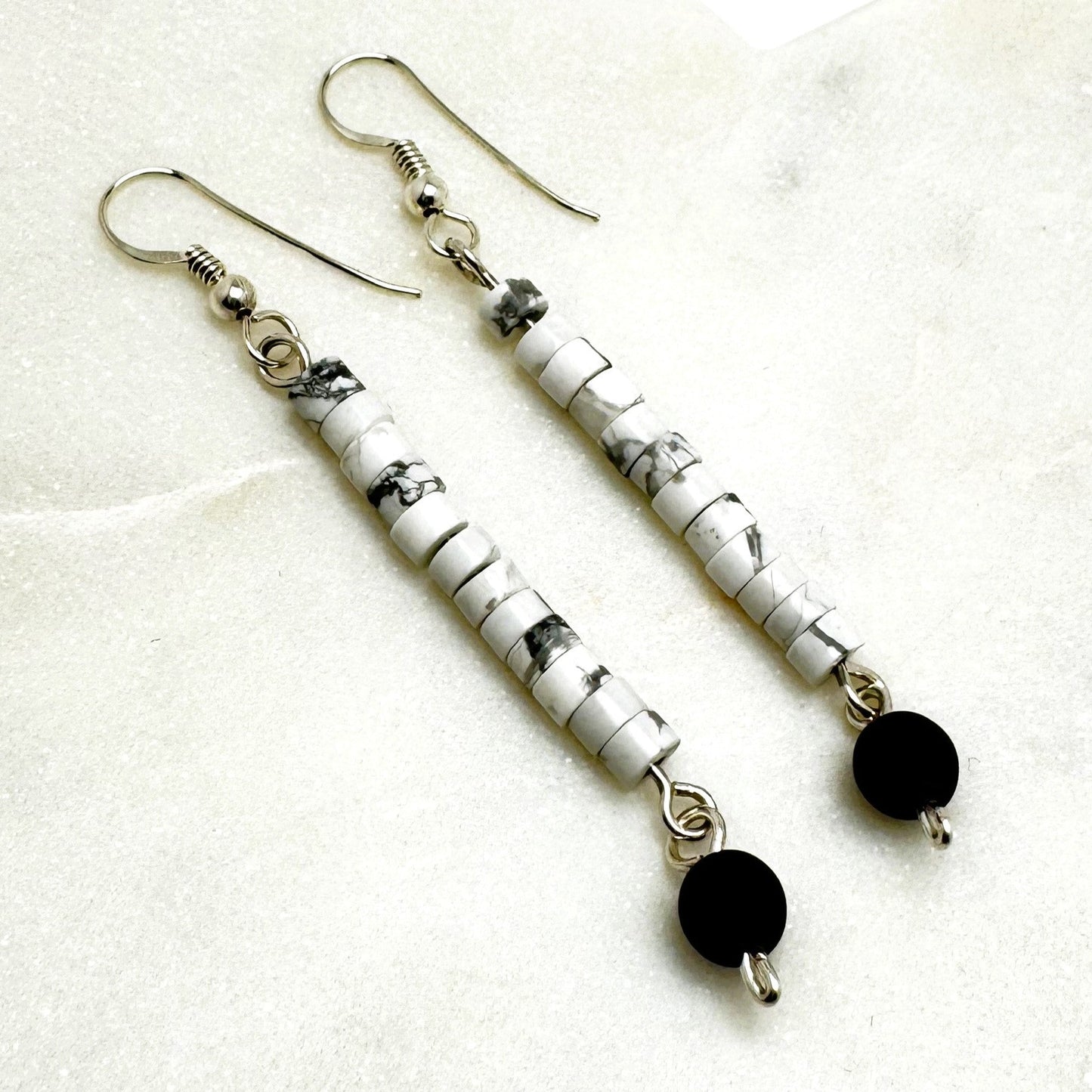 Downtown Fusion Collection - Howlite Drop Earrings