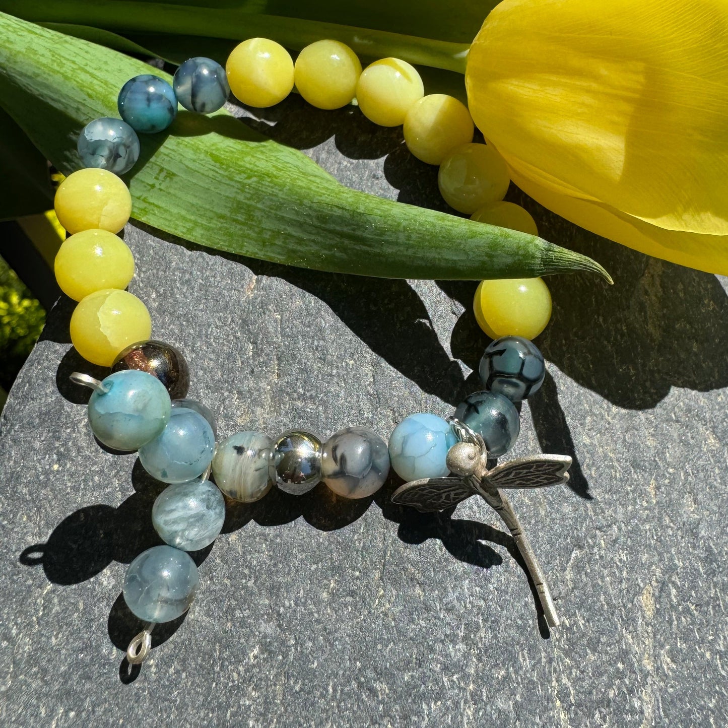 Urban Beachcomber Collection - Boho Chic Bracelet with Dragonfly Charm