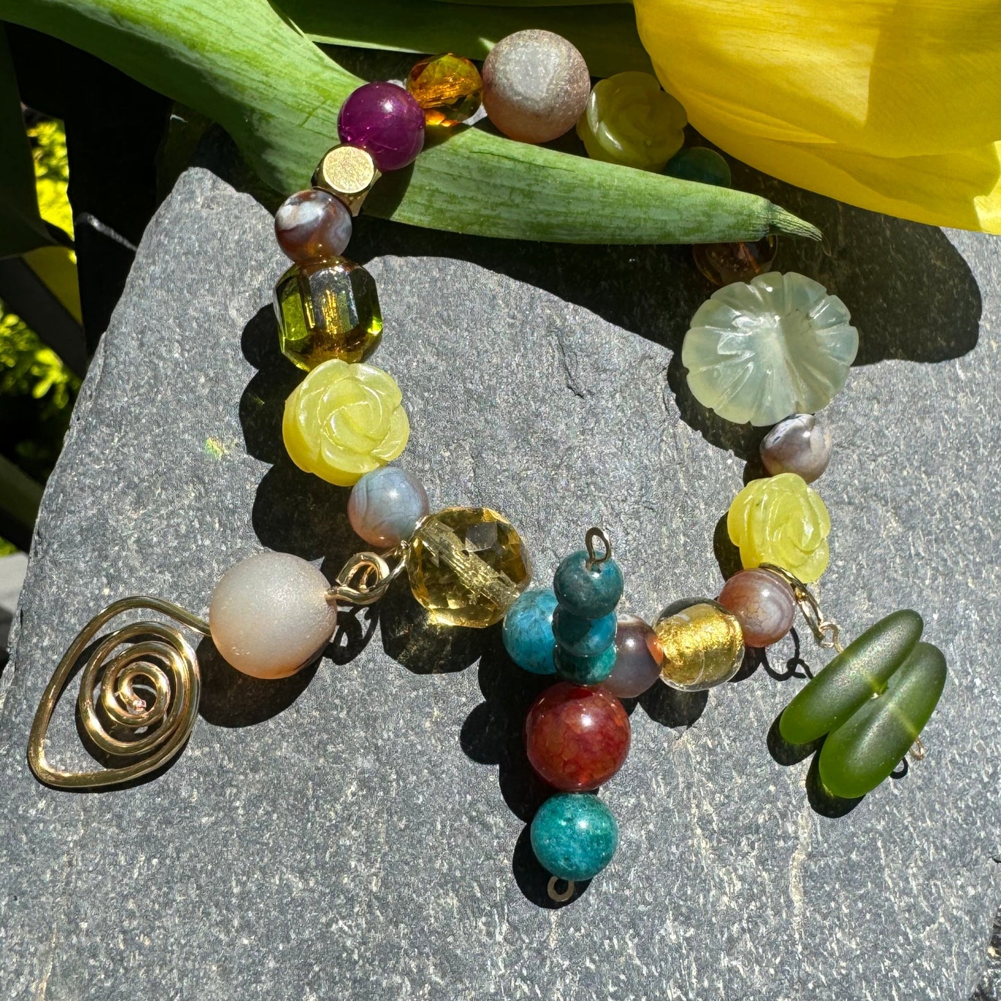 Urban Beachcomber Collection - Boho Chic Bracelet with Charms