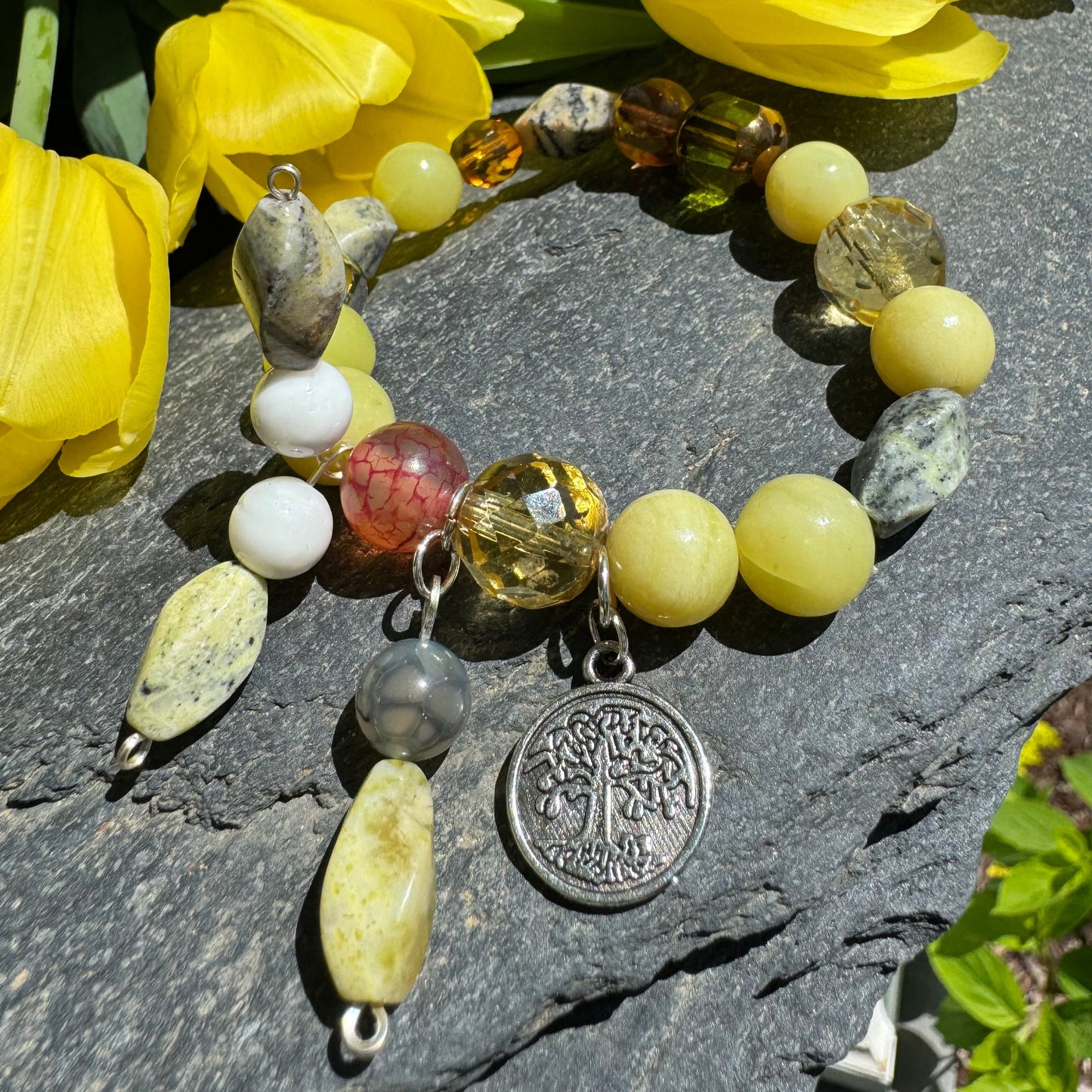 Urban Beachcomber Collection - Boho Chic Bracelet with Tree of Life Charm