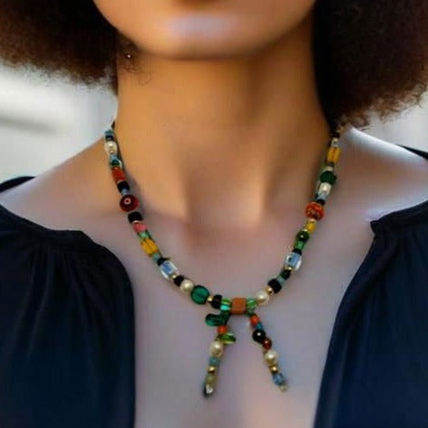 Downtown Fusion Mixed Bead Necklace