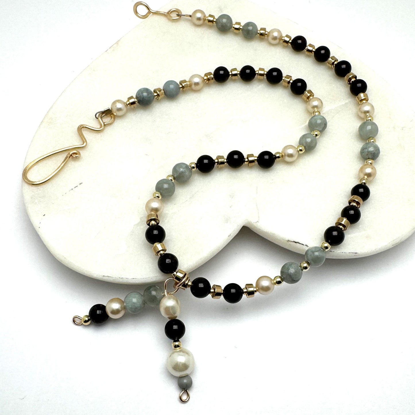 Downtown Fusion - Garnet & Pearl Necklace
