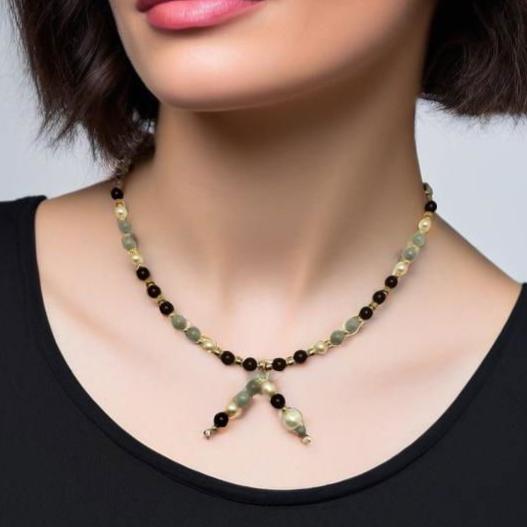 Downtown Fusion - Garnet & Pearl Necklace