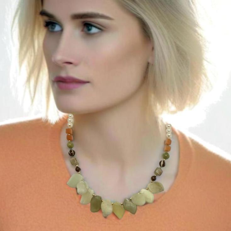 Wildflower Bistro - Serpentine Leaf Necklace