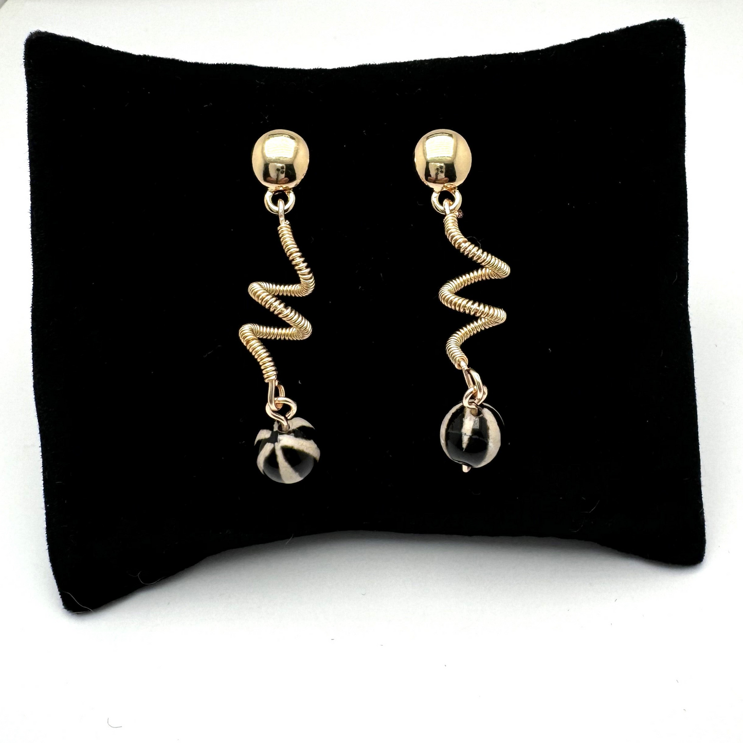 Downtown Fusion - spiral drop earrings