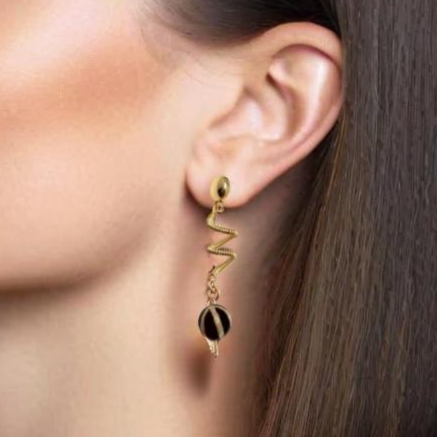 Downtown Fusion - spiral drop earrings