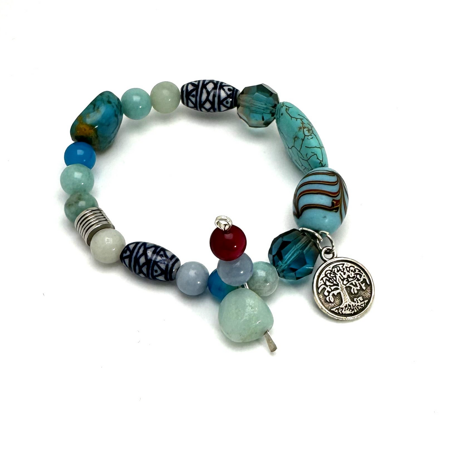 Urban Beachcomber Collection - Boho Chic Bracelet with Mixed Stones