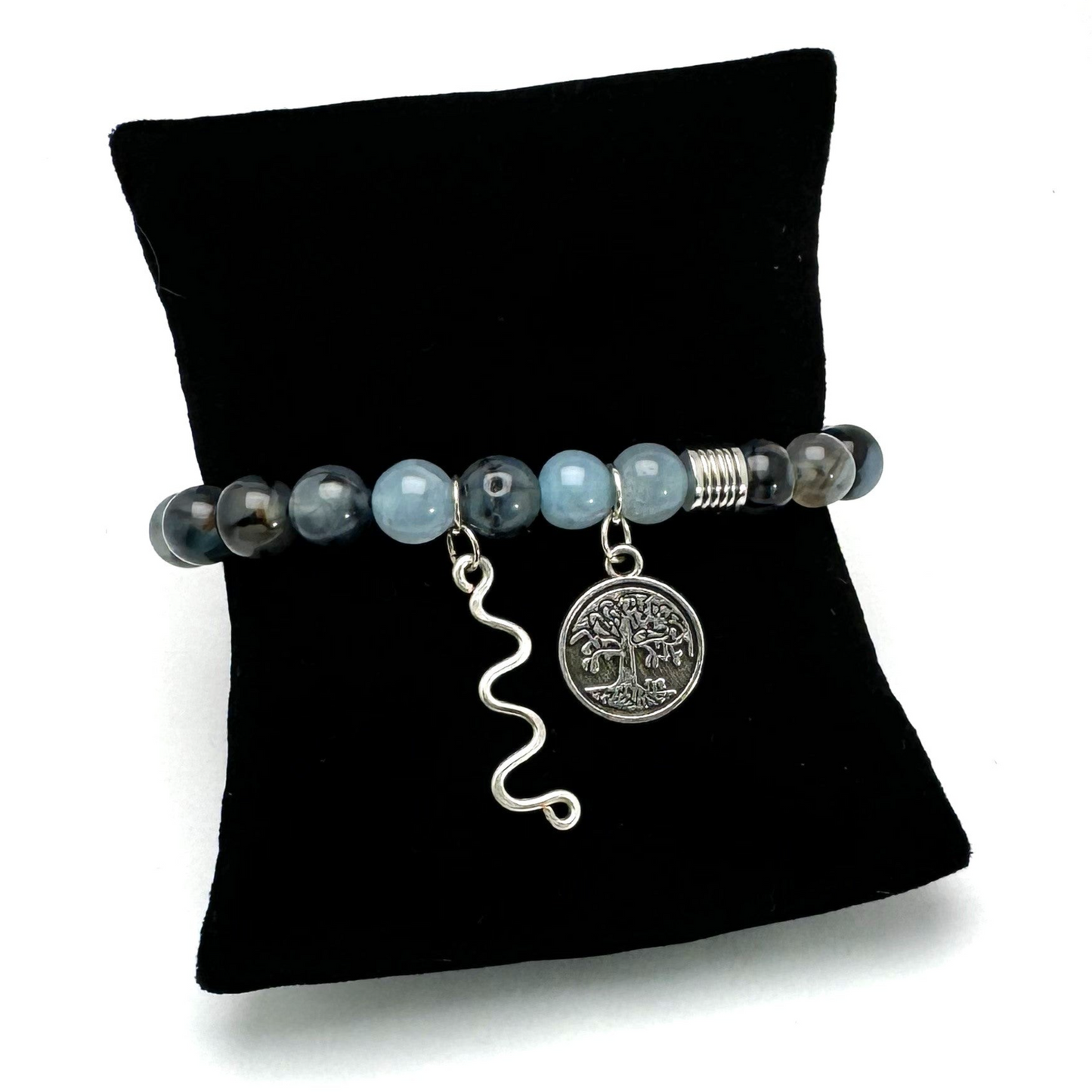 Urban Beachcomber Collection - Agate Bracelet with Tree of Life Charm