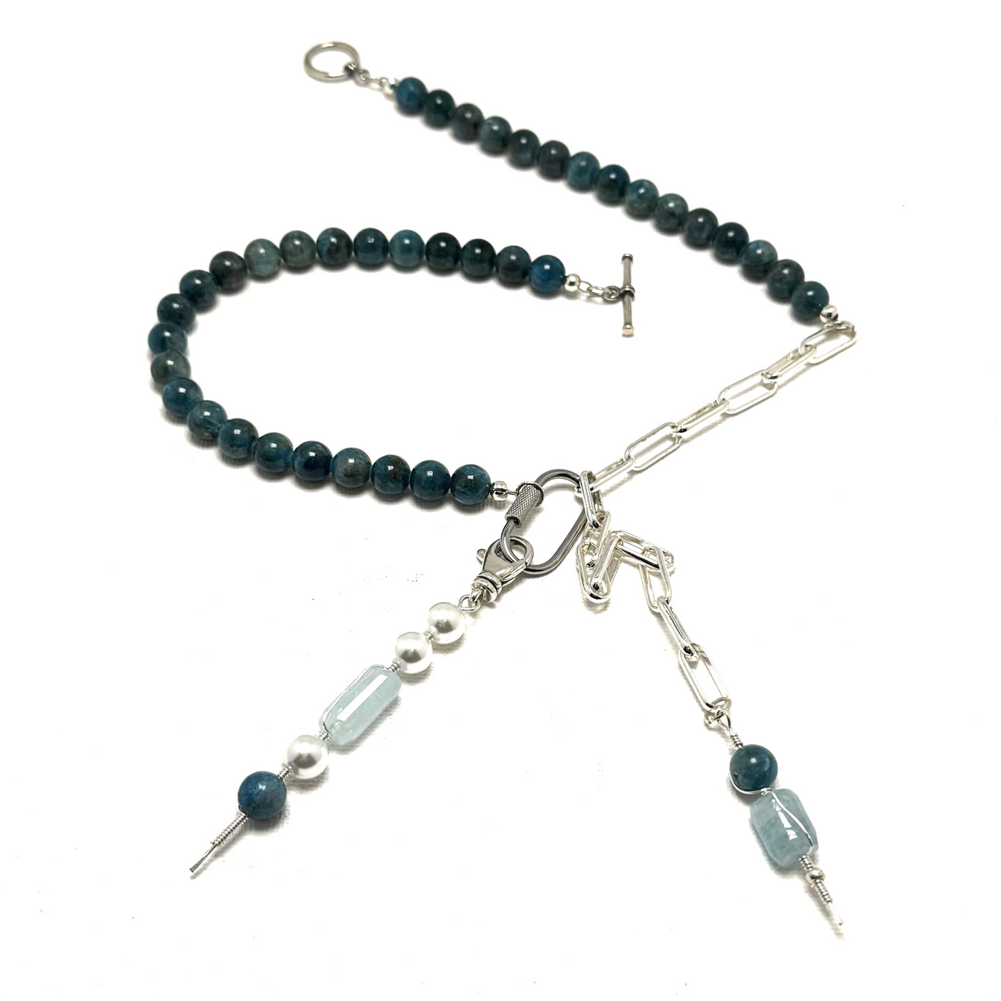 Downtown Fusion - Necklace with Blue Apatite and Aquamarine