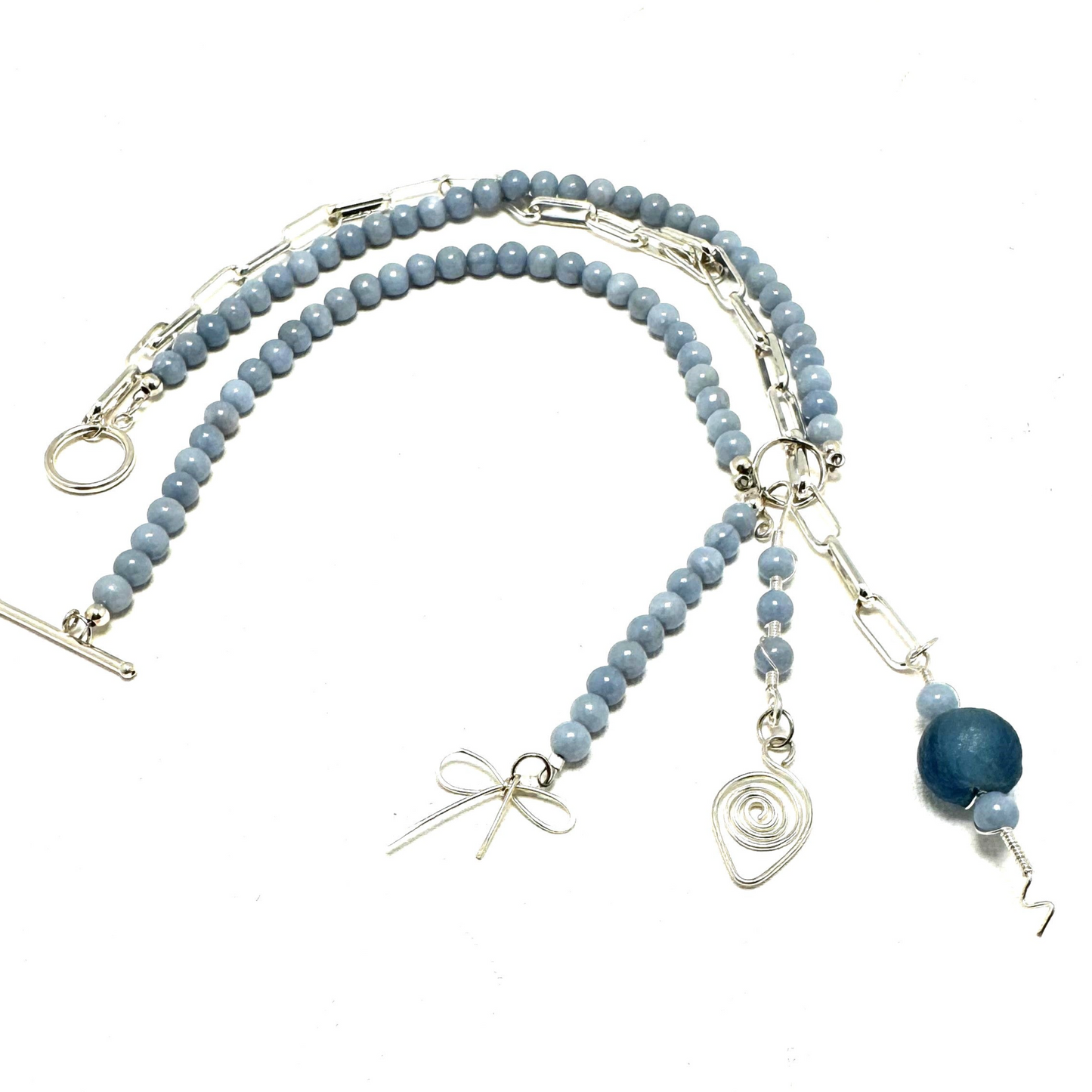 Downtown Fusion - Y-Necklace with Angelite