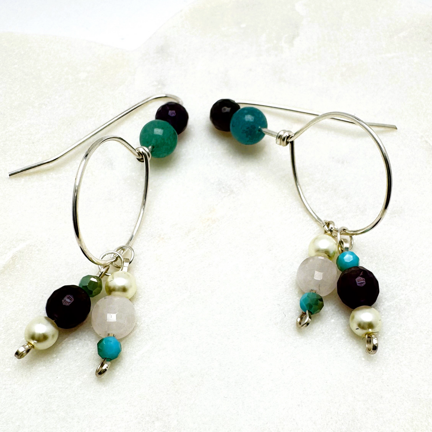 Urban Beachcomber Collection - Drop Hoop Earrings