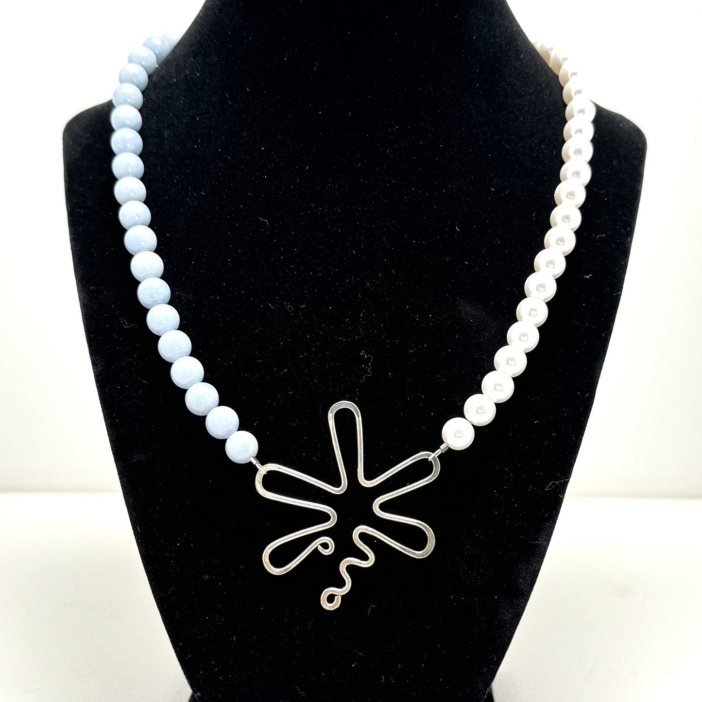 Urban Beachcomber Collection - Pearl and Angelite Necklace