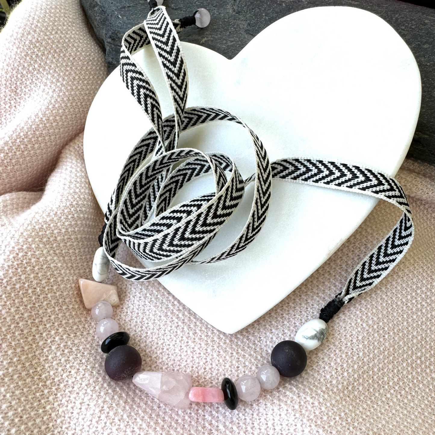 Heart and Soul - Ribbon Necklace
