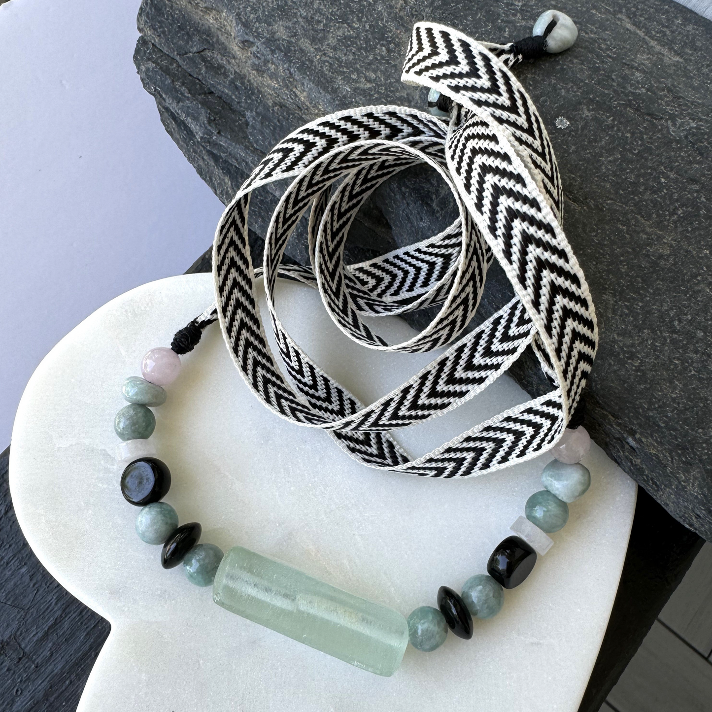 Urban Beachcomber - Ribbon Necklace