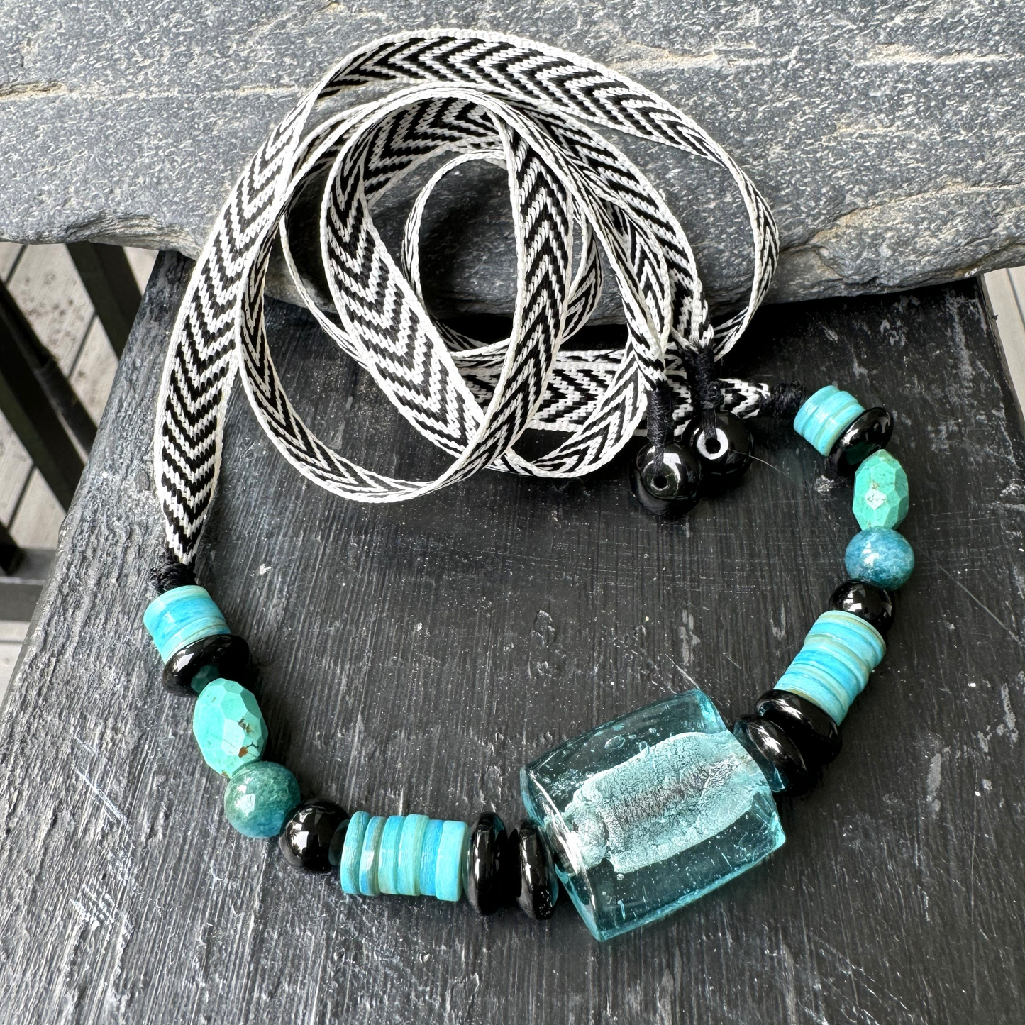 Urban Beachcomber - Ribbon Necklace