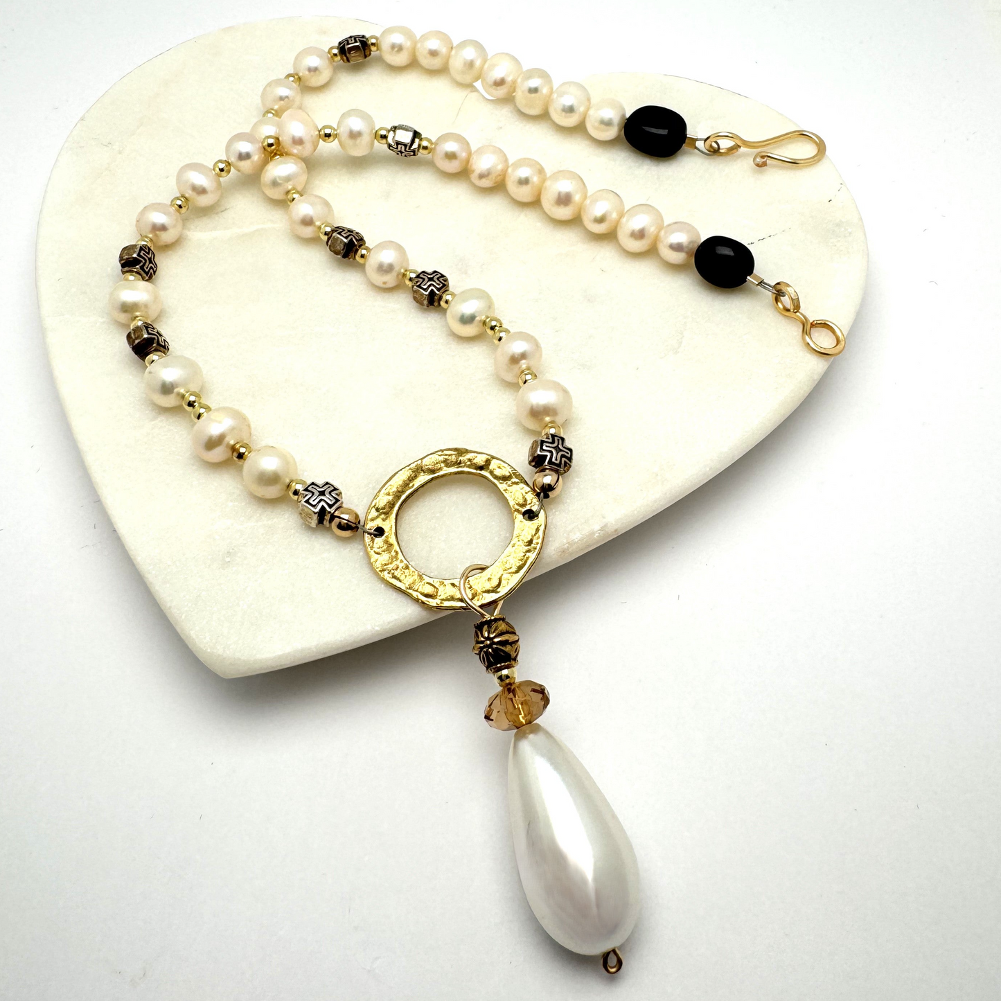 Downtown Fusion Collection - Pearl Drop Necklace