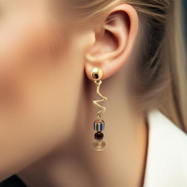 Downtown Fusion Collection - Spiral Drop Earrings