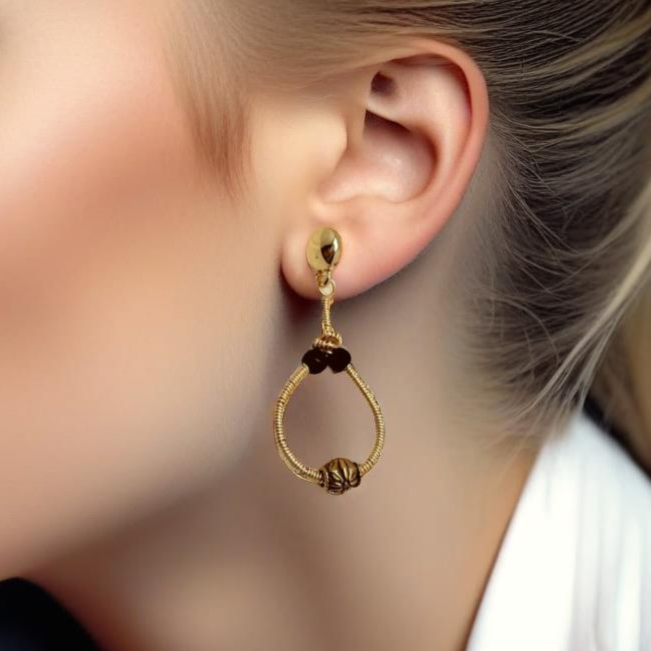 Downtown Fusion - Drop Hoop Earring