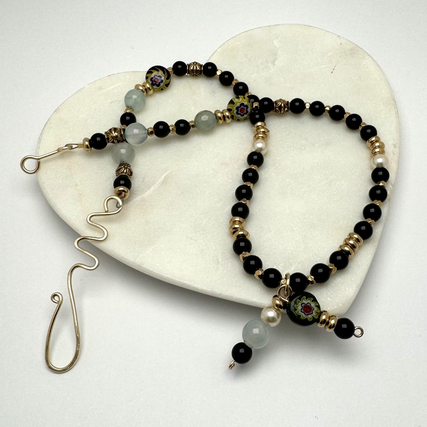 City Soul Necklace – Garnet, Agate & Decorative Glass Beads