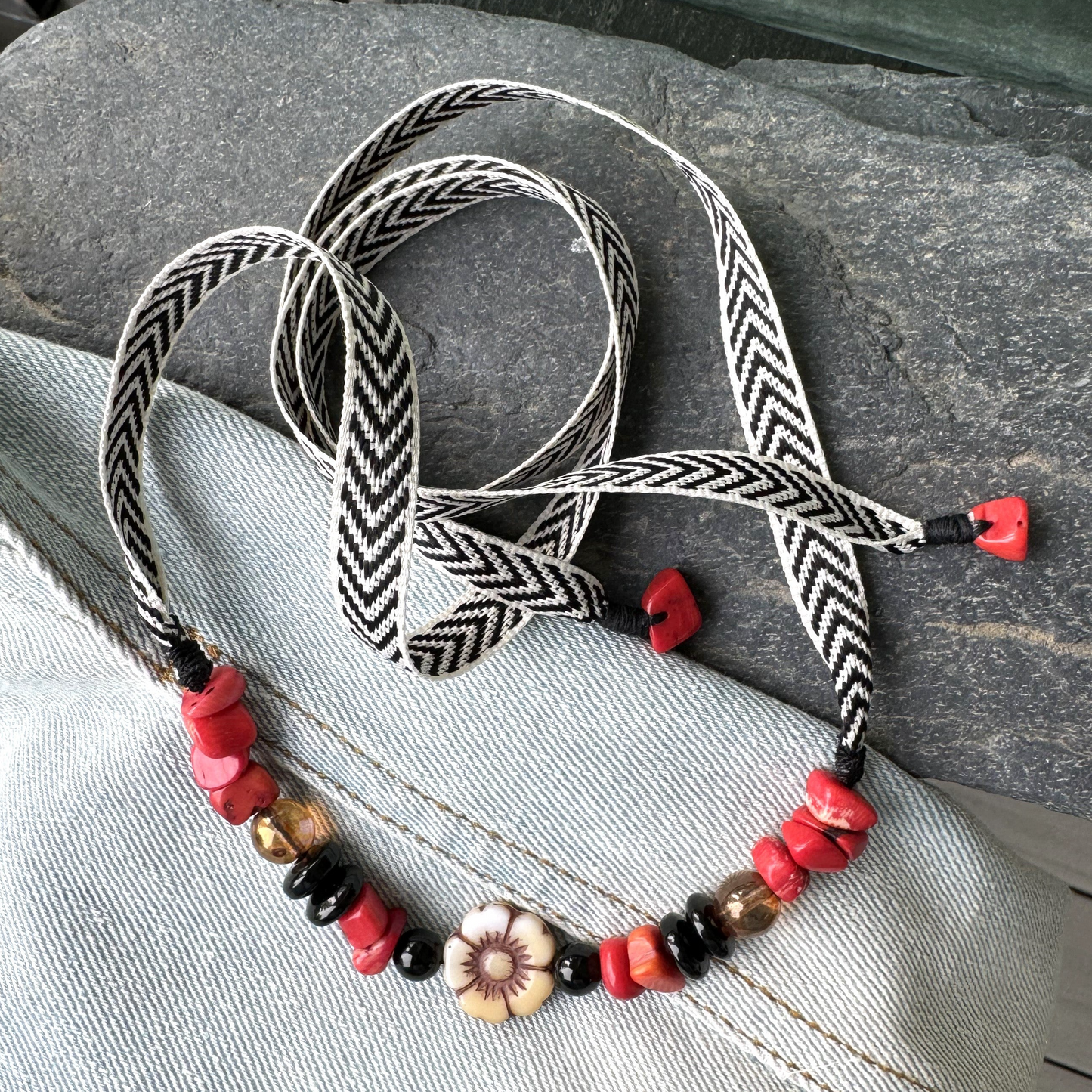 Urban Beachcomber - Ribbon Necklace