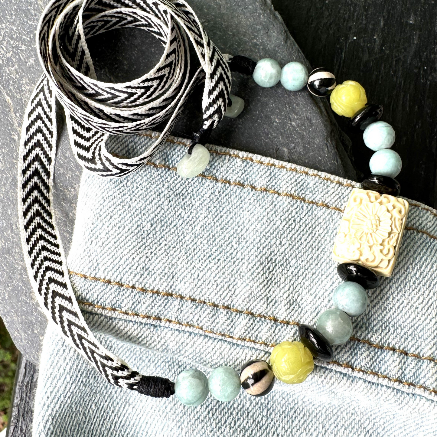 Urban Beachcomber - Ribbon Necklace