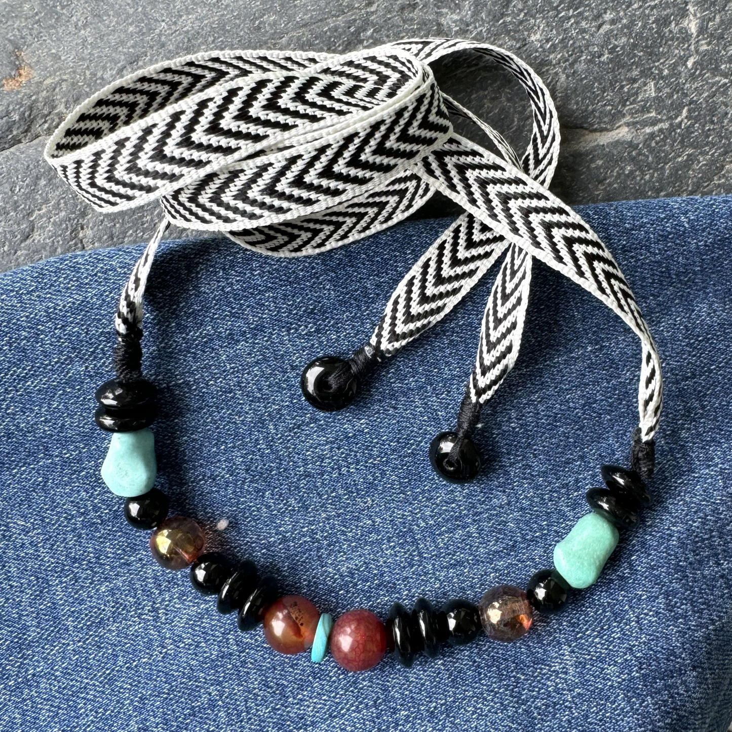 Urban Beachcomber - Ribbon Necklace
