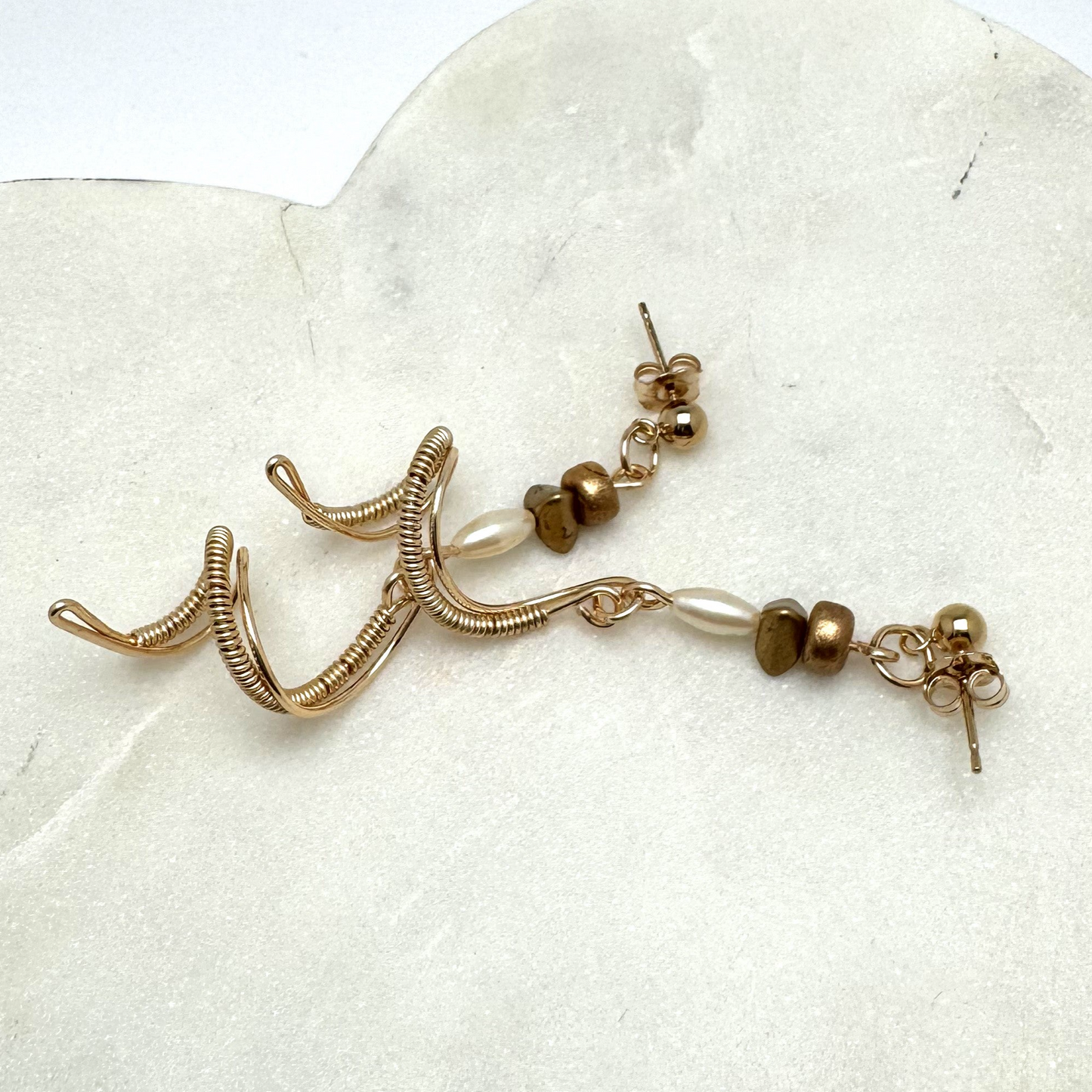 Downtown Fusion Collection - Drop spiral earring