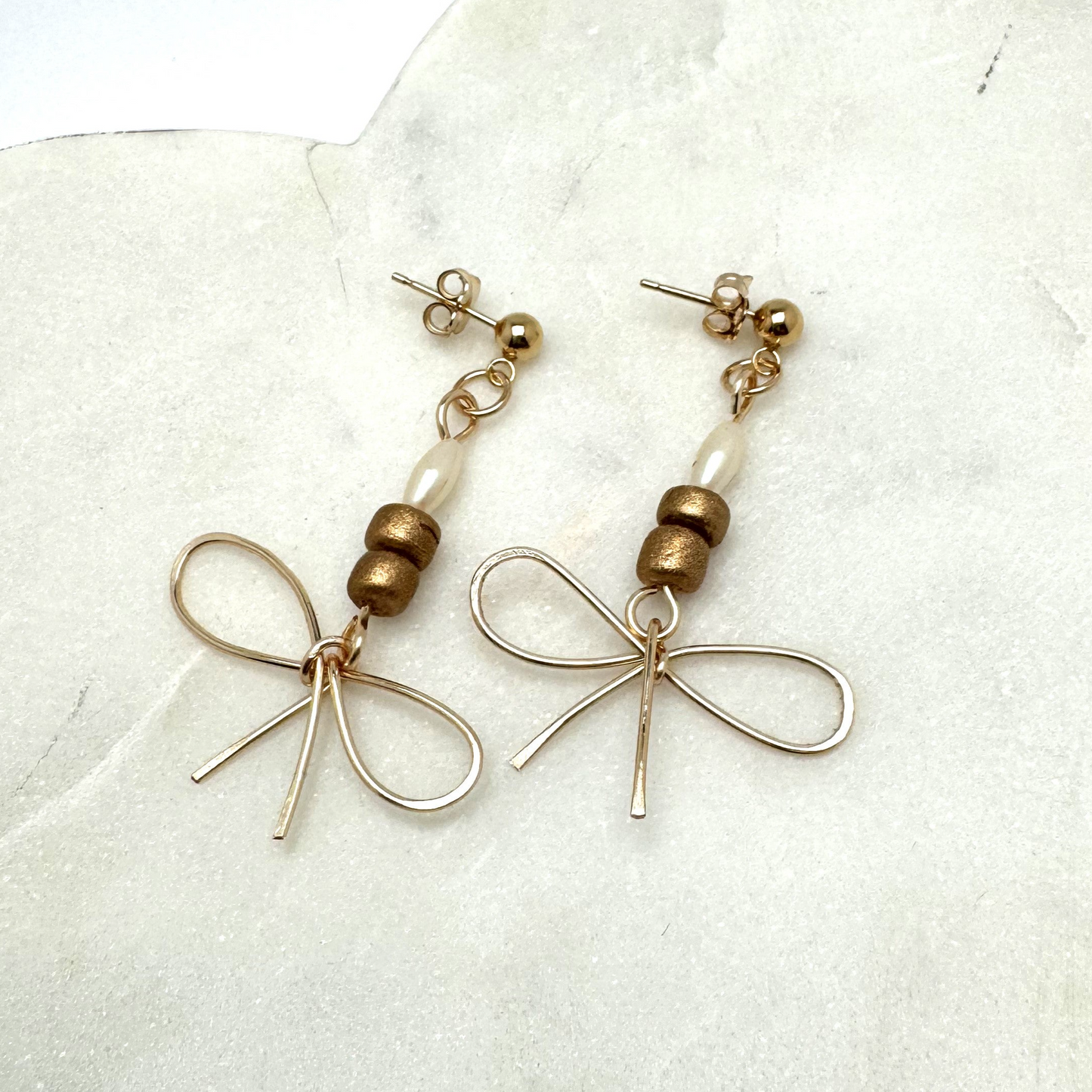 Downtown Fusion Collection - Drop Bow earrings