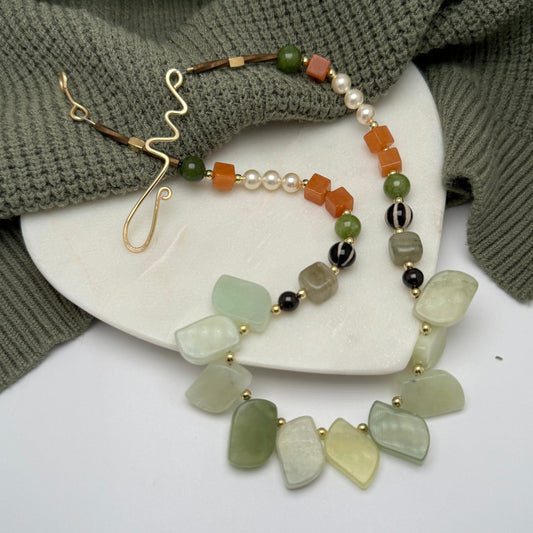 Wildflower Bistro - Serpentine Leaf Necklace