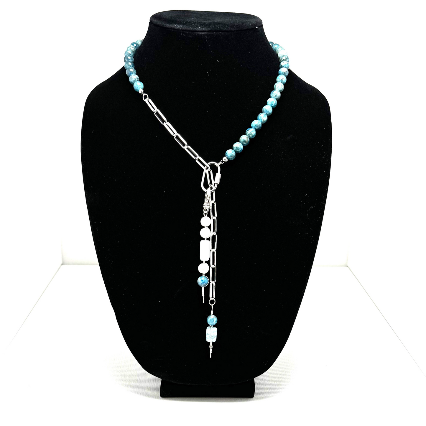 Downtown Fusion -  Necklace with Blue Apatite and Aquamarine