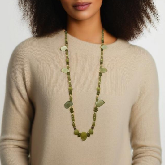 Evergreen Grace Necklace – Mixed Serpentine