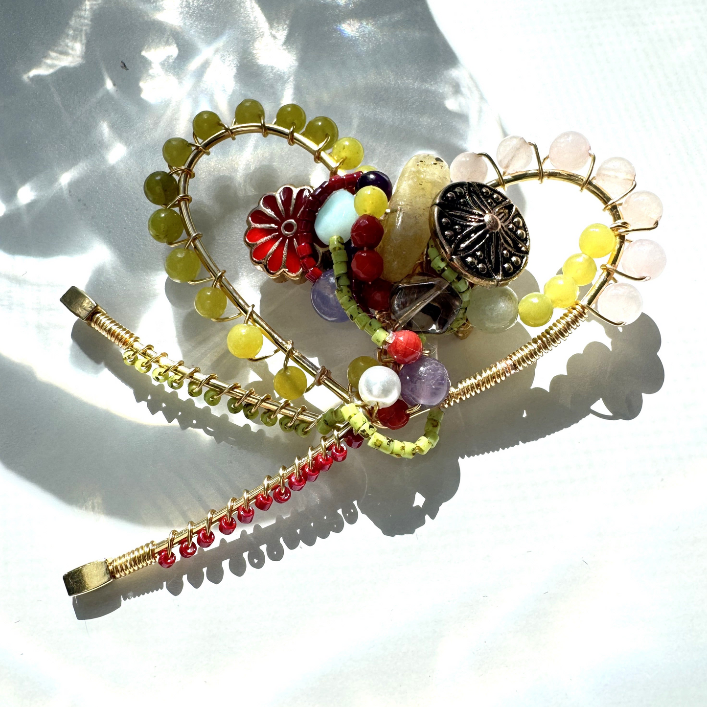 Heart Brooch - Golden Hour