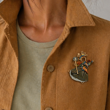 Kindred Spirits Pixie Brooch - Warrior